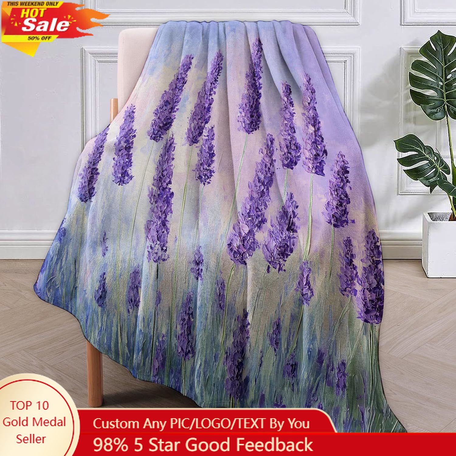 Home Textiles Blanket - Koc flanelowy dla miłośniczek kempingu, prezenty