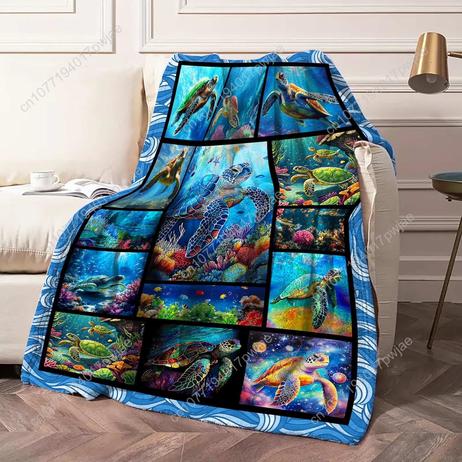 Koc z flaneli z motywem żółwia – Home Textiles Blanket recenzja i cena