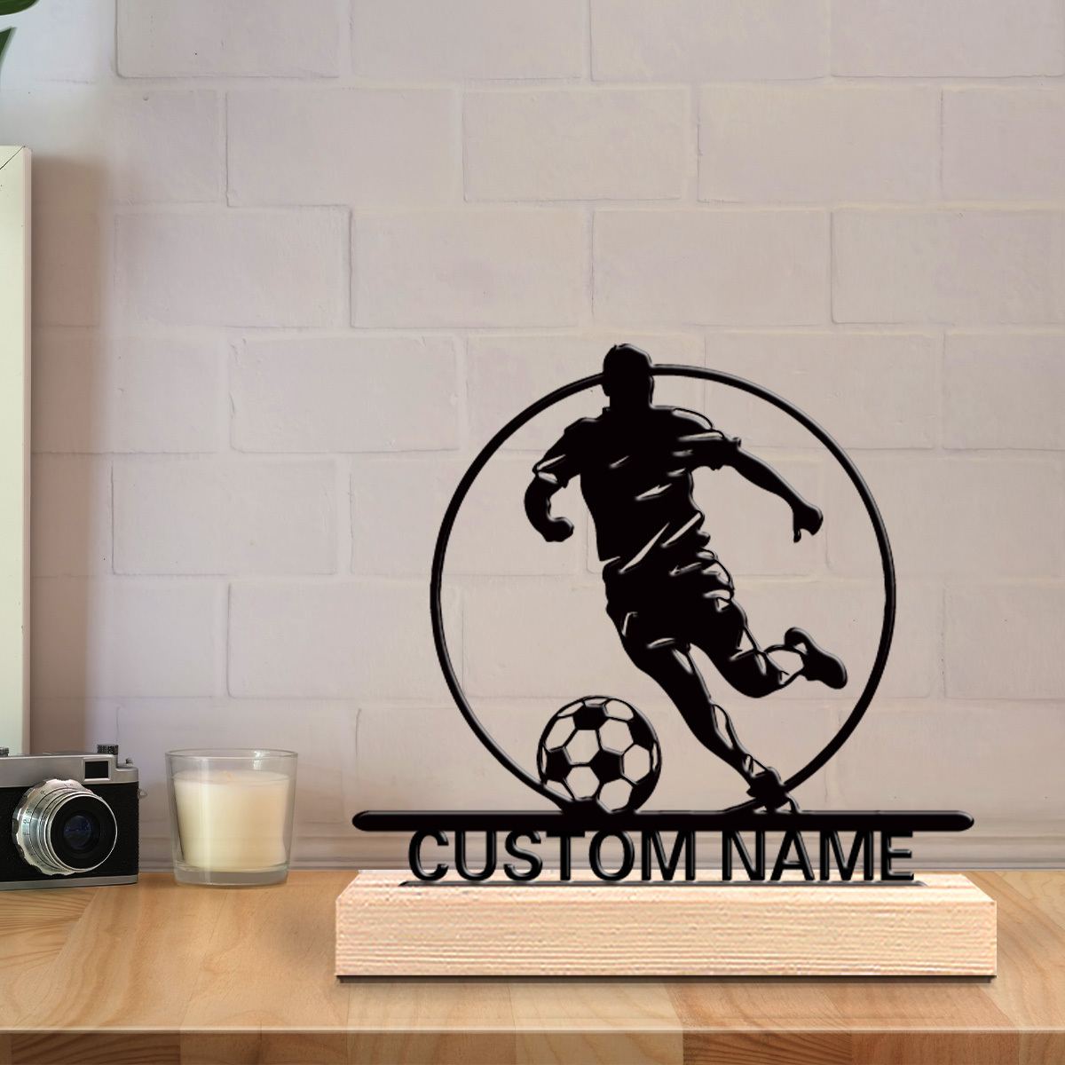 Metalowa statuetka piłkarza z  – Home Textiles Products recenzja i cena