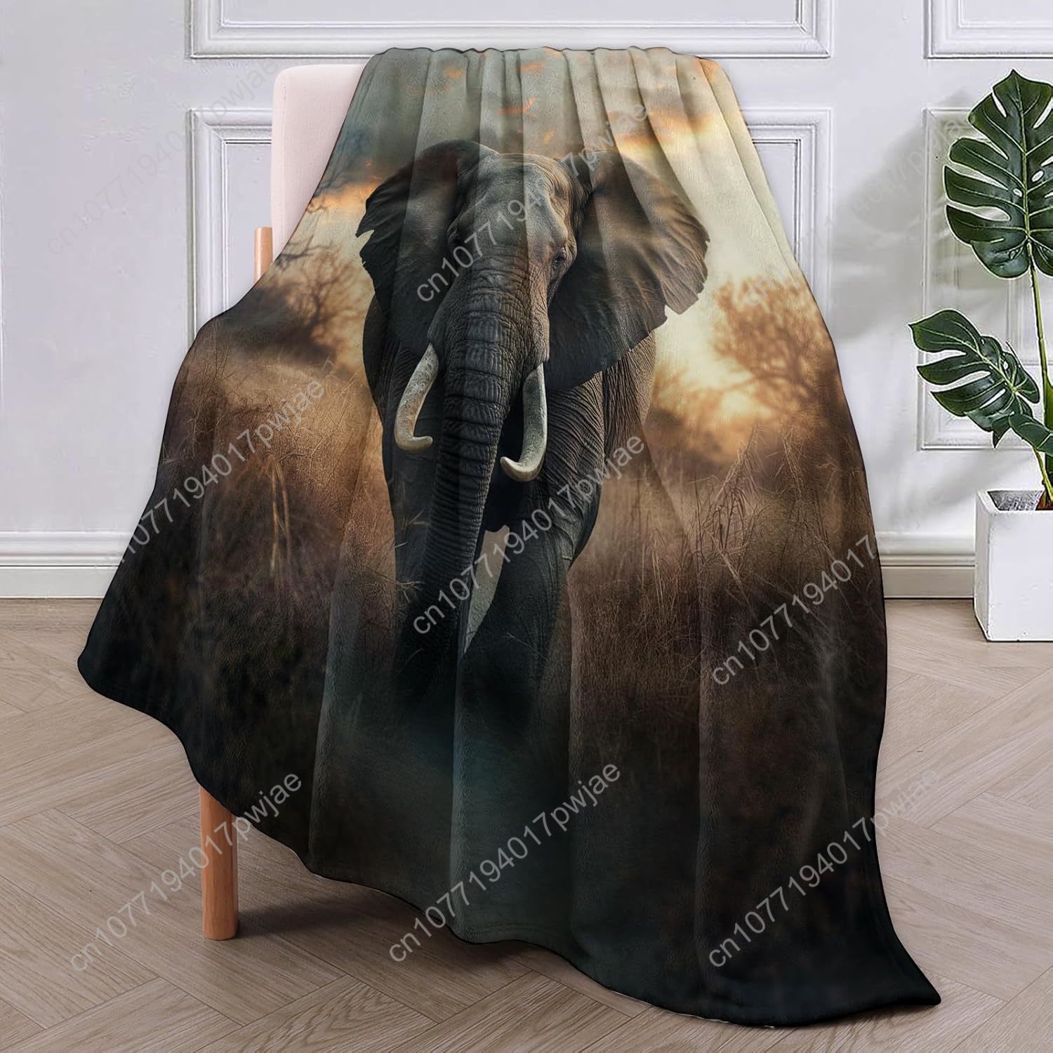Koc z polaru z motywem słonia, – Home Textiles Blanket recenzja i cena