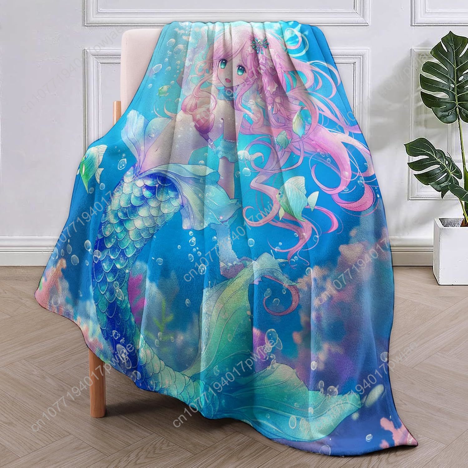 Uroczy koc syrenka, kreskówkow – Home Textiles Blanket recenzja i cena